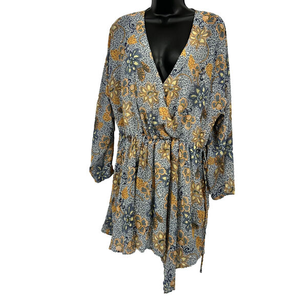 Free People Dresses & Skirts - NWT NEW Free People pretty floral dress crossover S SMALL long sleeve lined